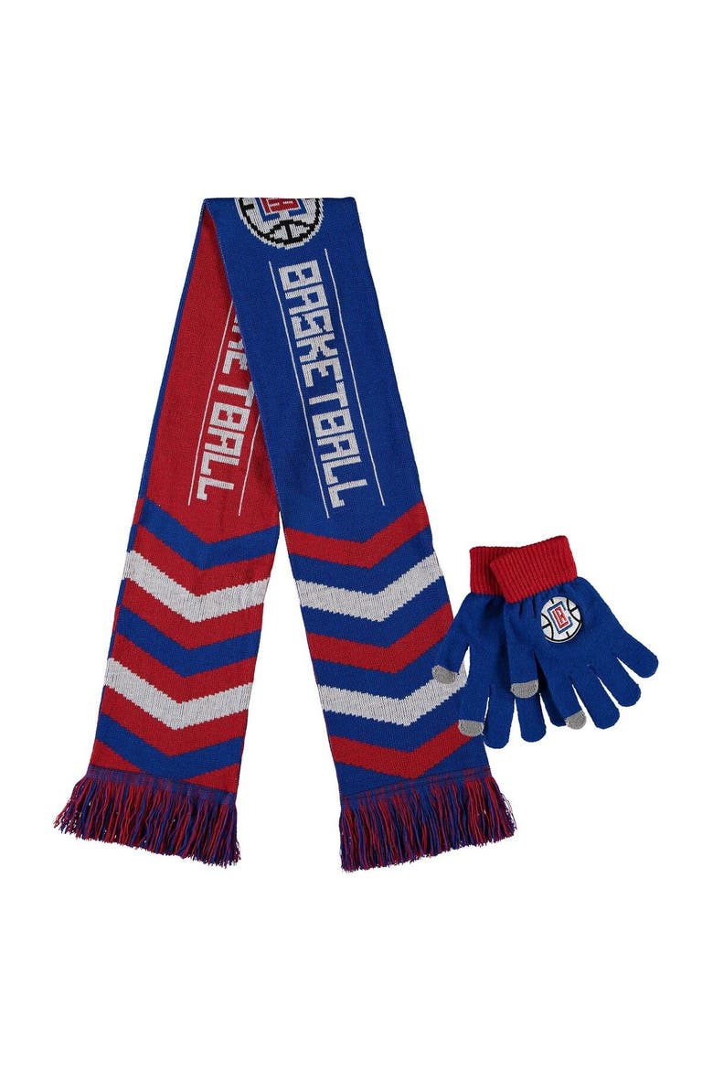 Red LA Clippers Glove & Scarf Combo Set, Main, color, Red