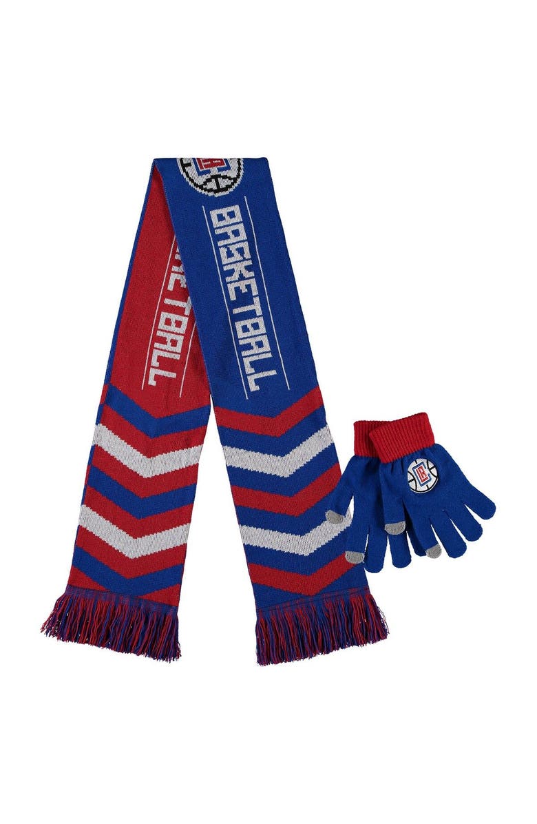 FOCO Red LA Clippers Glove & Scarf Combo Set, Main, color, 