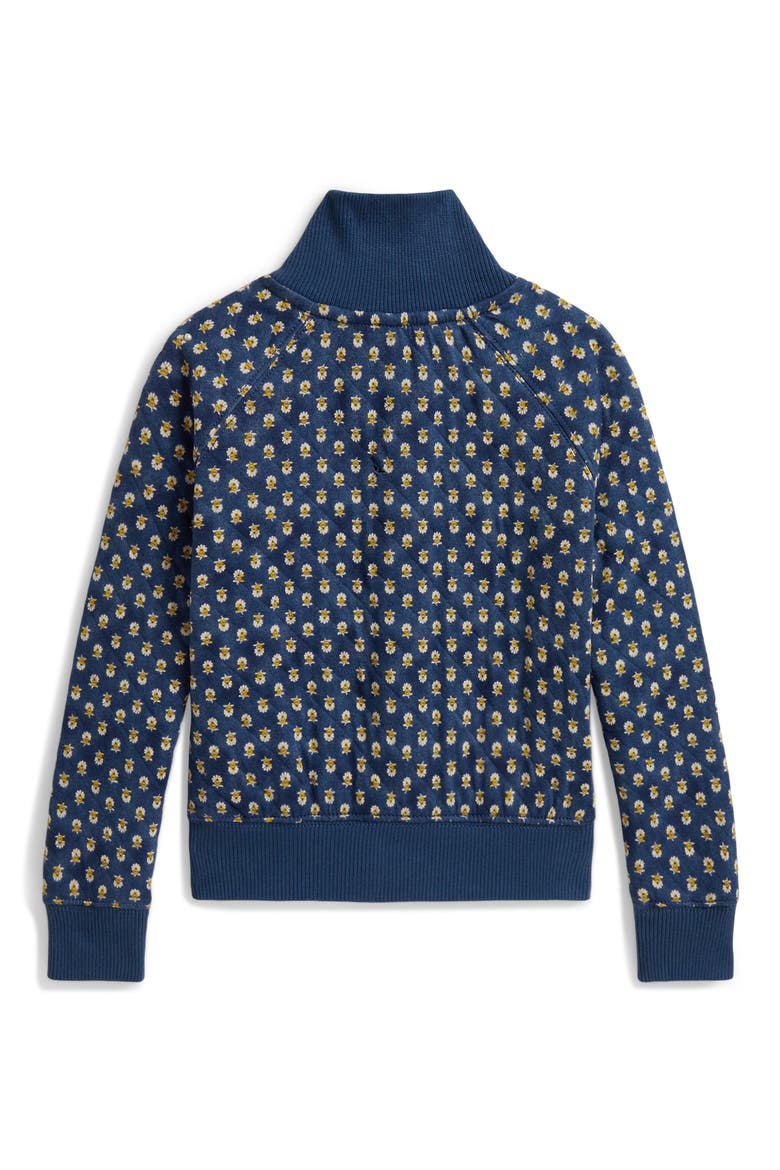 Kids' Quilted Jacquard Full Zip Jacket, Alternate, color, BLUE GREEN