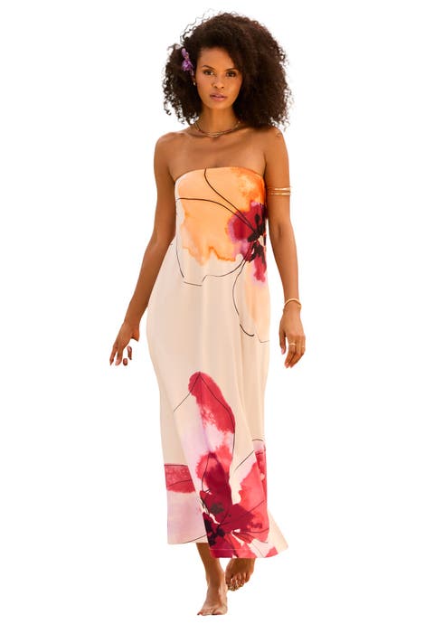 Pack & Go Bandeau Wrinkle Resistant Maxi Cover Up Dress