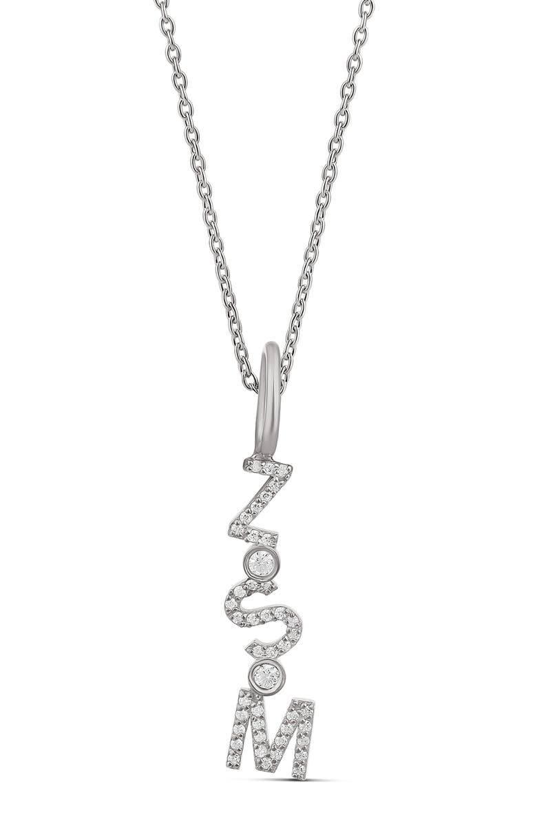 SHYMI Stacked Initals Pendant Necklace, Main, color, Silver