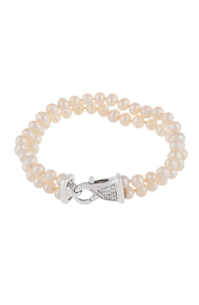 SPLENDID PEARLS 5-5.5mm Cultured Freshwater Pearl Double Row Bracelet, Main, color,