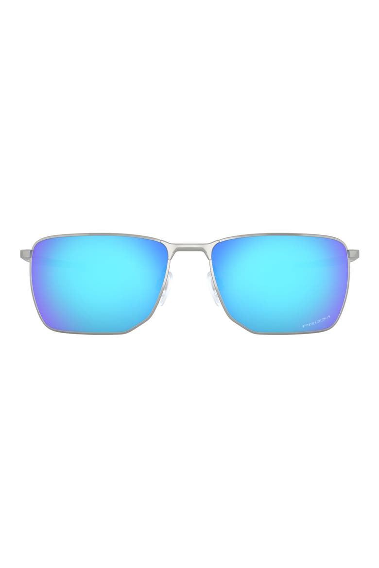 Ejector 58mm Navigator Sunglasses, Main, color, SATIN CHROME/ PRIZM SAPPHIRE