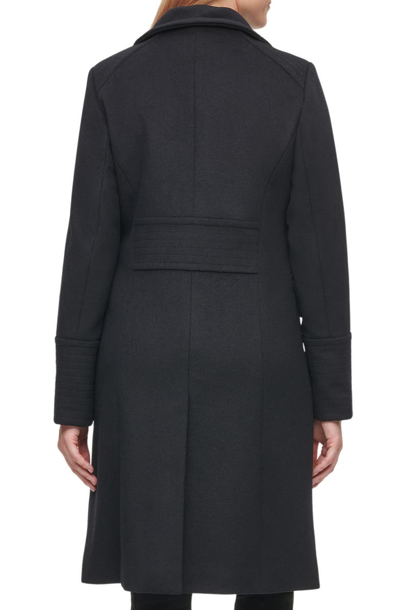 KARL LAGERFELD PARIS Officer Wool Blend Coat, Alternate, color, Black