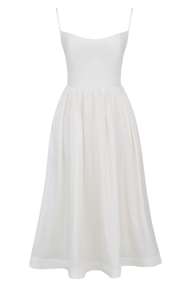 Lolita Corset Cotton Blend Fit & Flare Dress, Alternate, color, IVORY