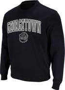 COLOSSEUM Men's Colosseum Navy Georgetown Hoyas Arch & Logo Crew Neck Sweatshirt