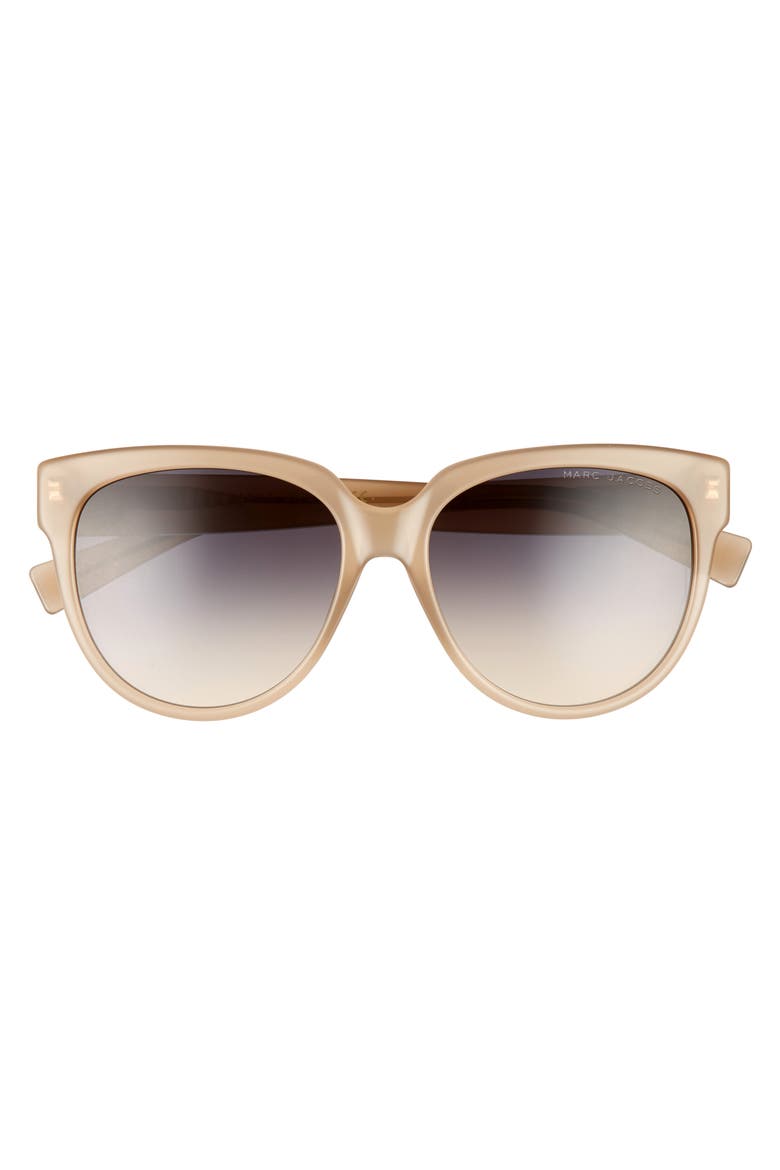 56mm Rounded Cat Eye Sunglasses, Alternate, color, CHAMPAGNE