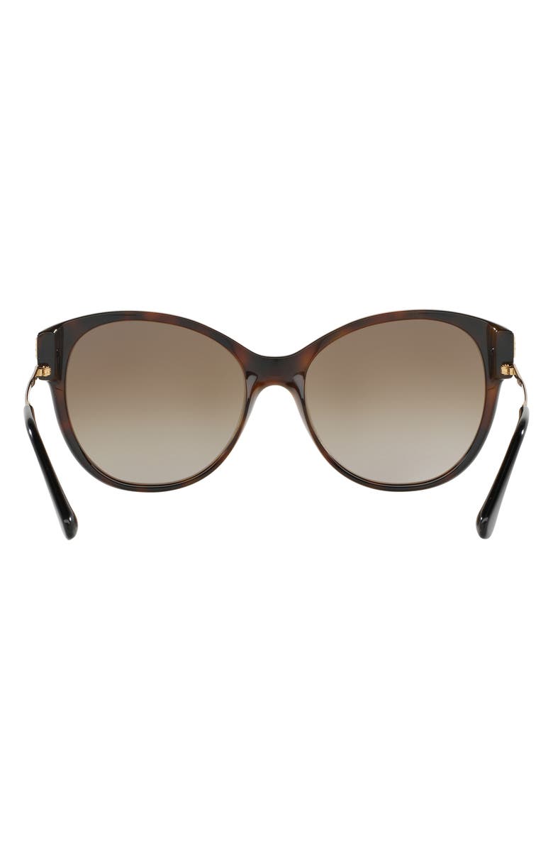 Versace 57mm Gradient Cat Eye Sunglasses, Alternate, color, Havana / Light/Dark Brown Gradient