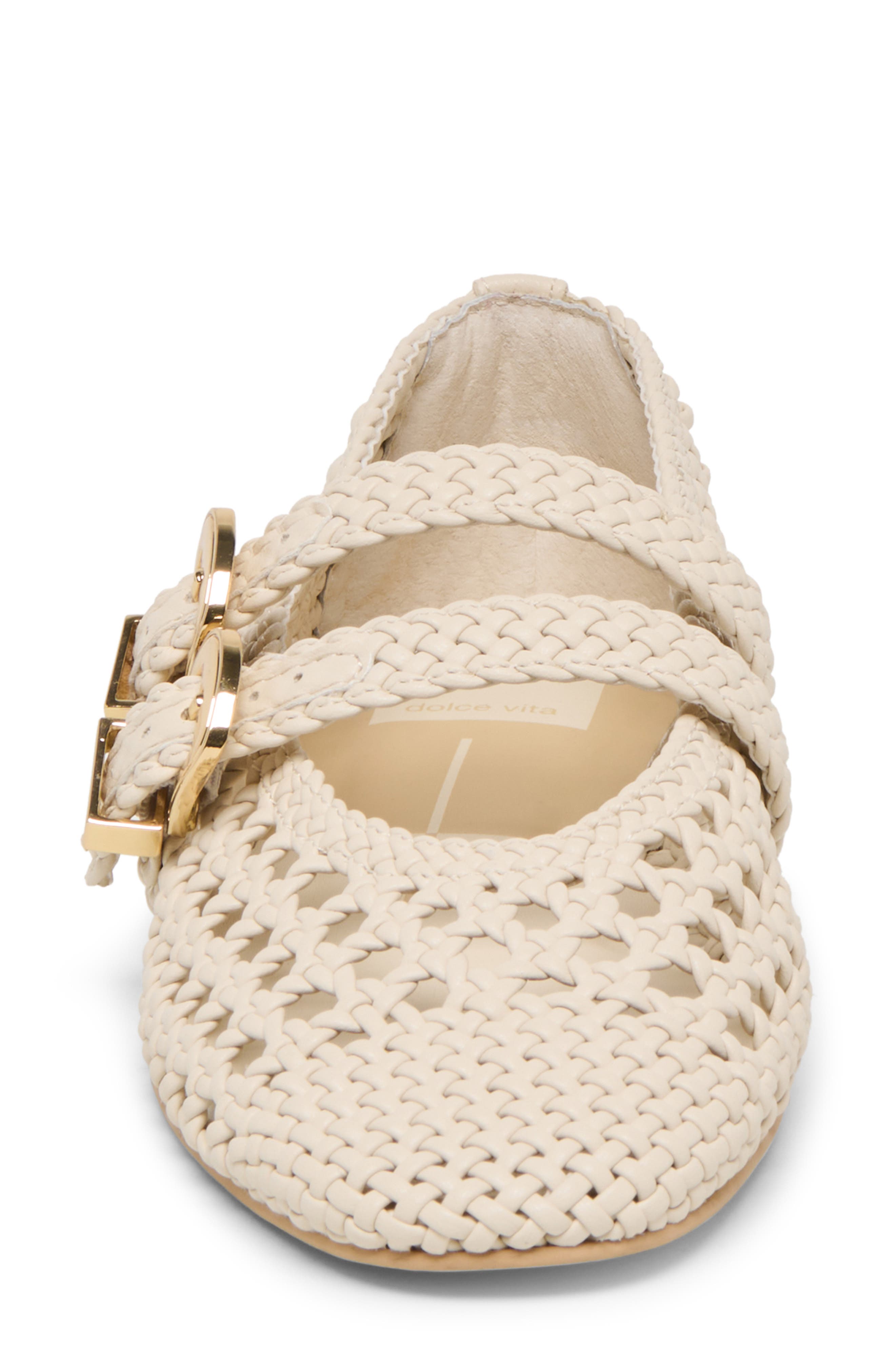 Baylee Woven Mary Jane Flat, Alternate, color, CREME STELLA