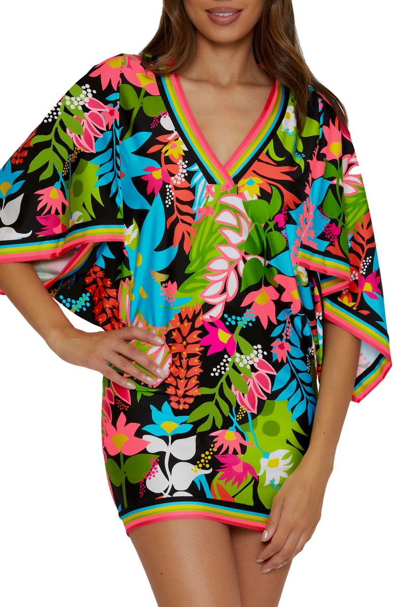 Trina Turk Tiki Casablance Cover-Up Tunic, Main, color,