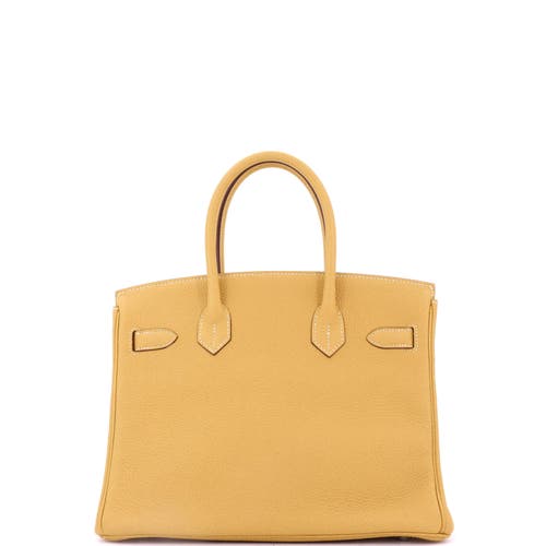 Pre-owned Hermes Hermes Birkin Handbag Yellow Togo With Palladium Hardware 30 In Yellow