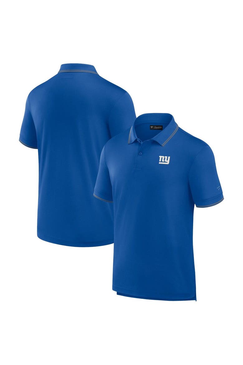 Men's Fanatics Signature Royal New York Giants Pique Polo Shirt, Main, color, Royal