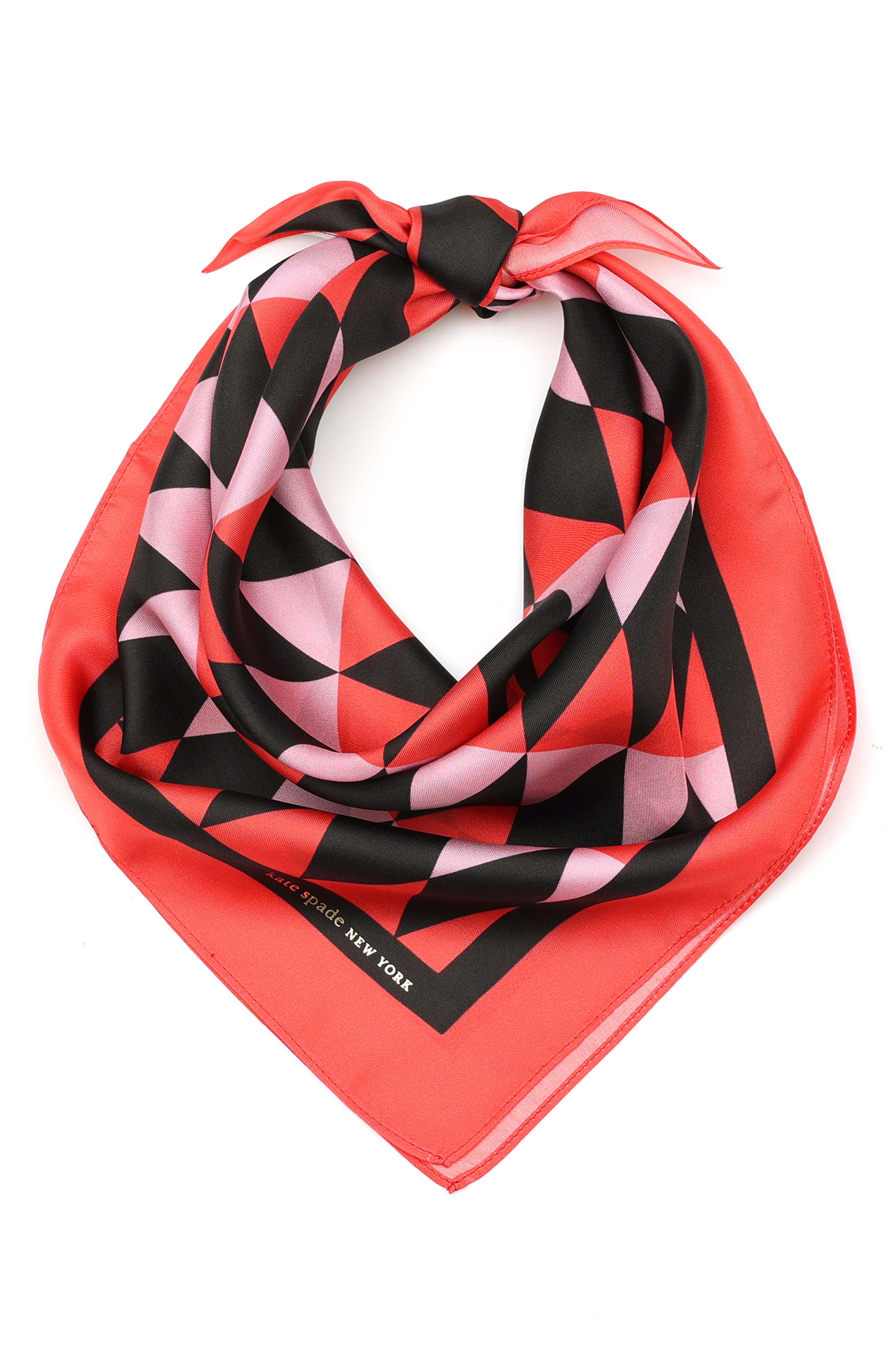 Kate Spade New York triangle pattern silk bandana (Women) | Nordstrom