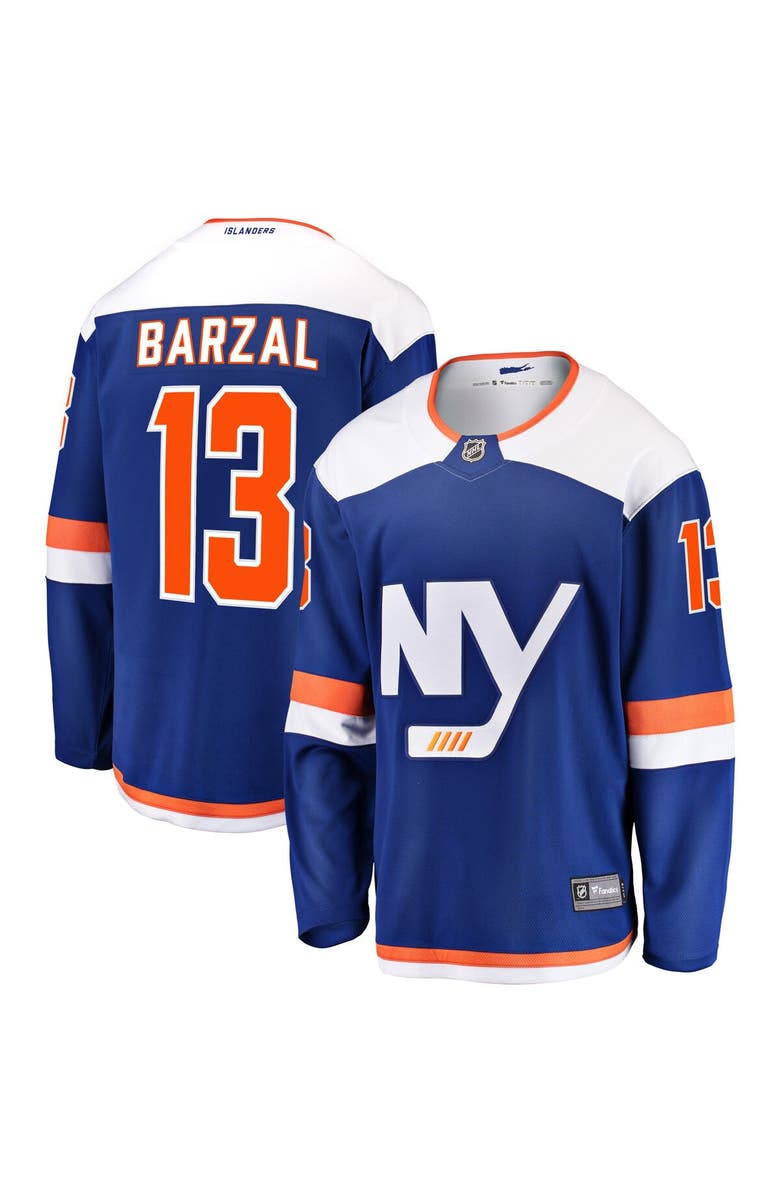 FANATICS Men's Fanatics Branded Mathew Barzal Blue New York Islanders Alternate Breakaway Jersey, Main, color, 