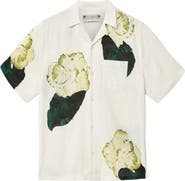 AllSaints Nouvelle Floral Linen & Cotton Camp Shirt