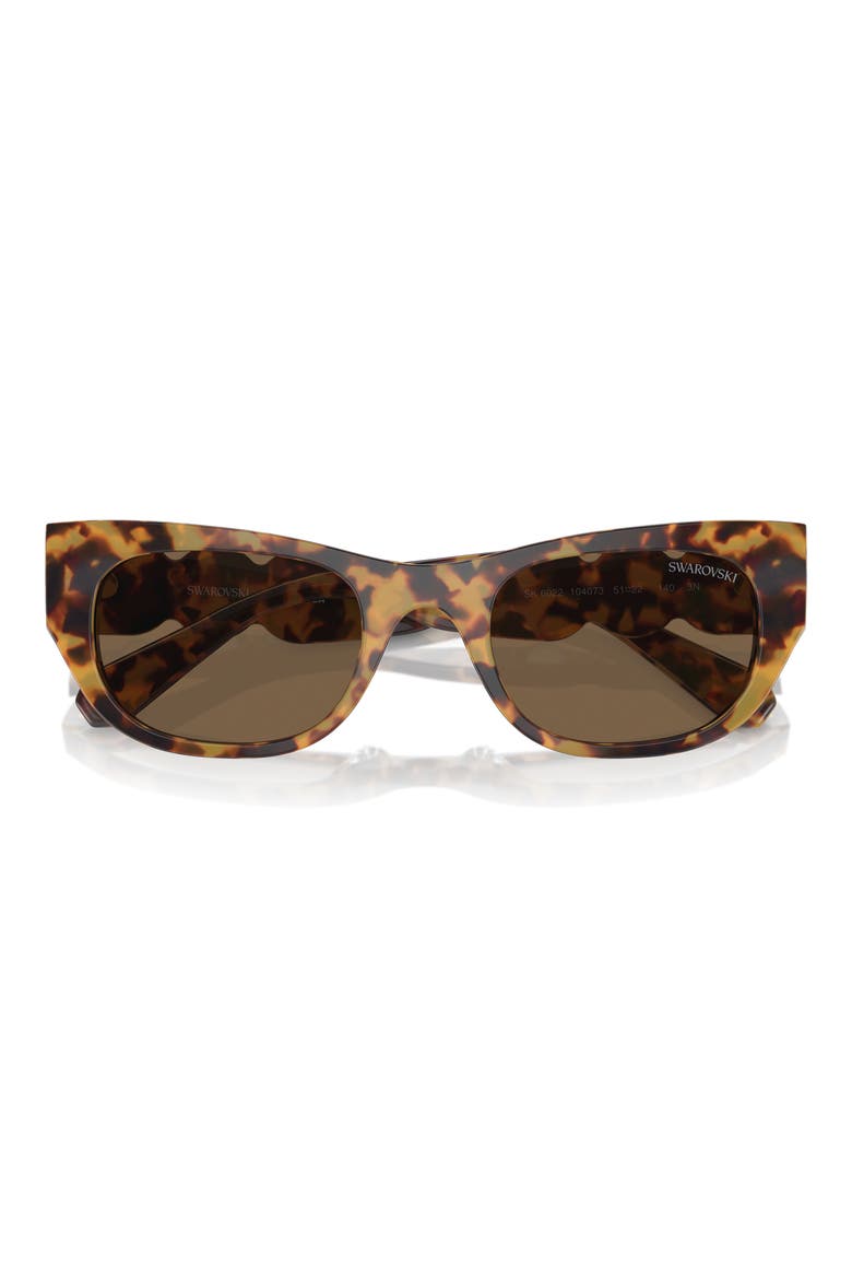 51mm Pillow Sunglasses, Alternate, color, HAVANA TRANSPARENT