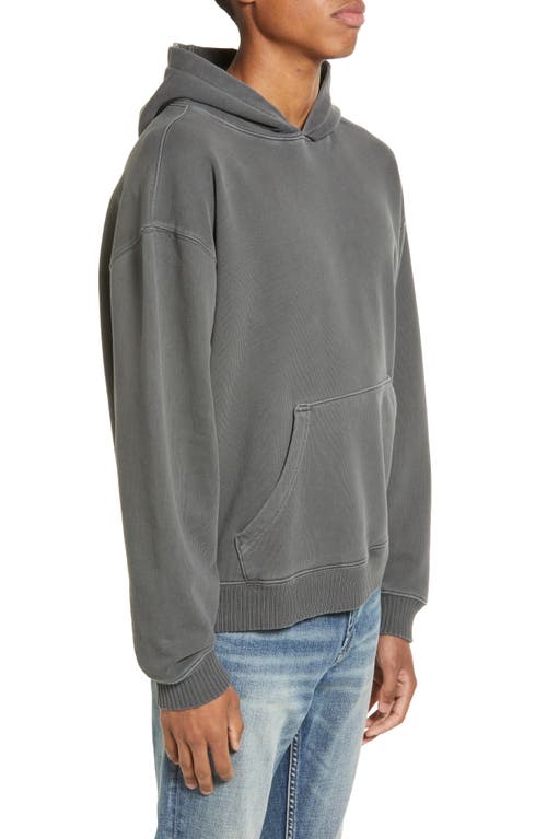 Elwood Core Oversize Organic Cotton Brushed Terry Hoodie In Gray