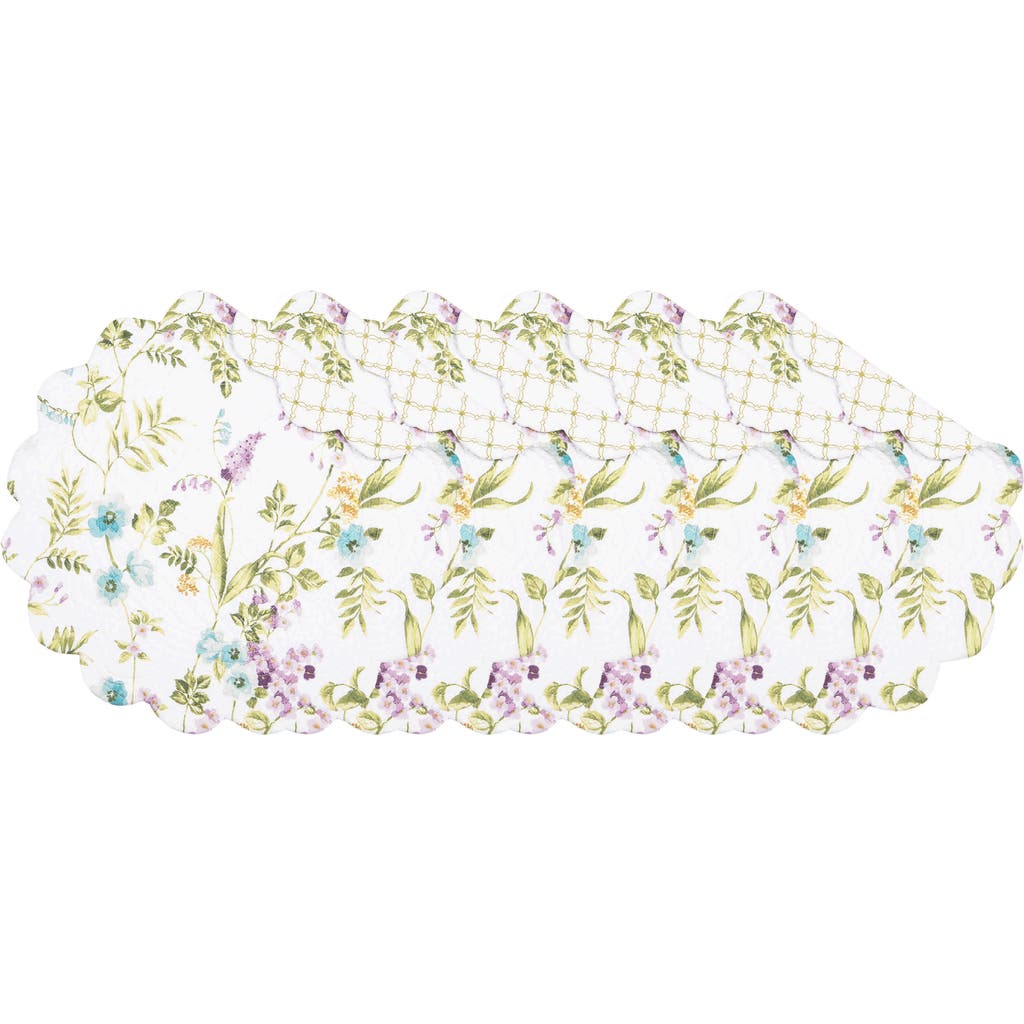 C & F Home C&f Home Carley Round Placemats Set Of 6, 17" In Green