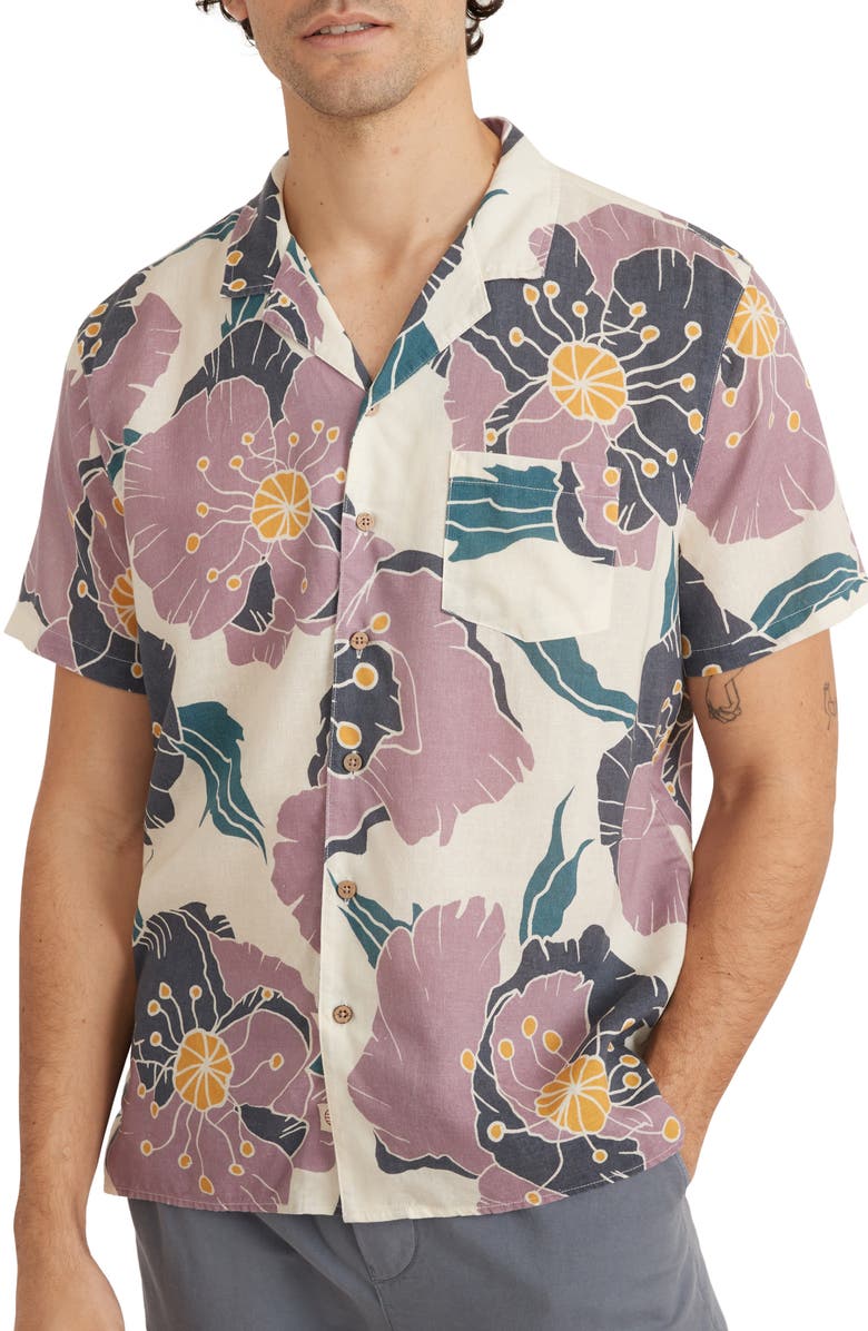 Marine Layer Floral Resort Shirt, Main, color, 