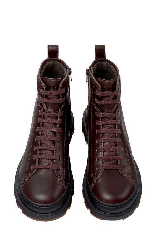 Camper Brutus Lace-up Leather Combat Boots In Brown