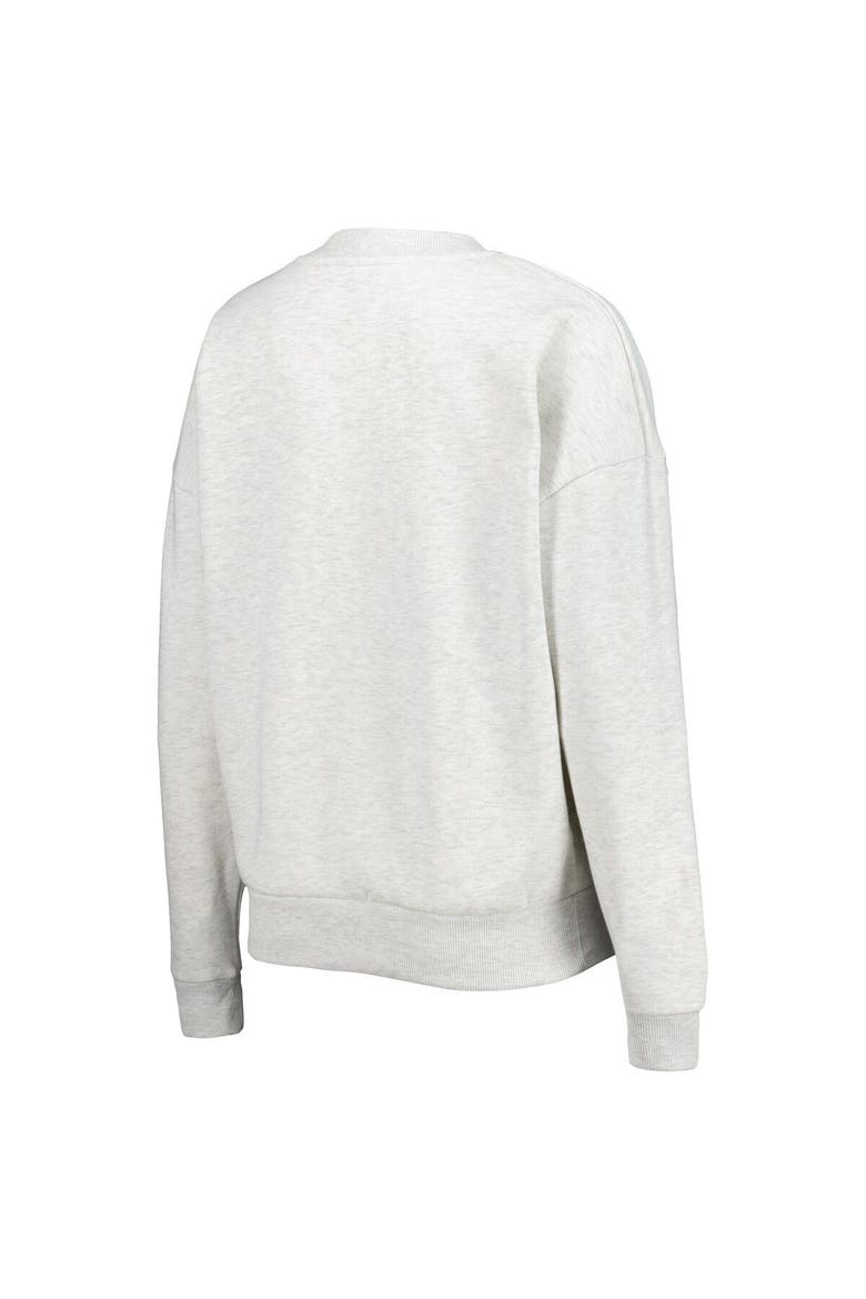 Women's Gameday Couture Heather Gray Iowa State Cyclones Chenille Patch Fleece Pullover Sweatshirt, Alternate, color, Heather Gray