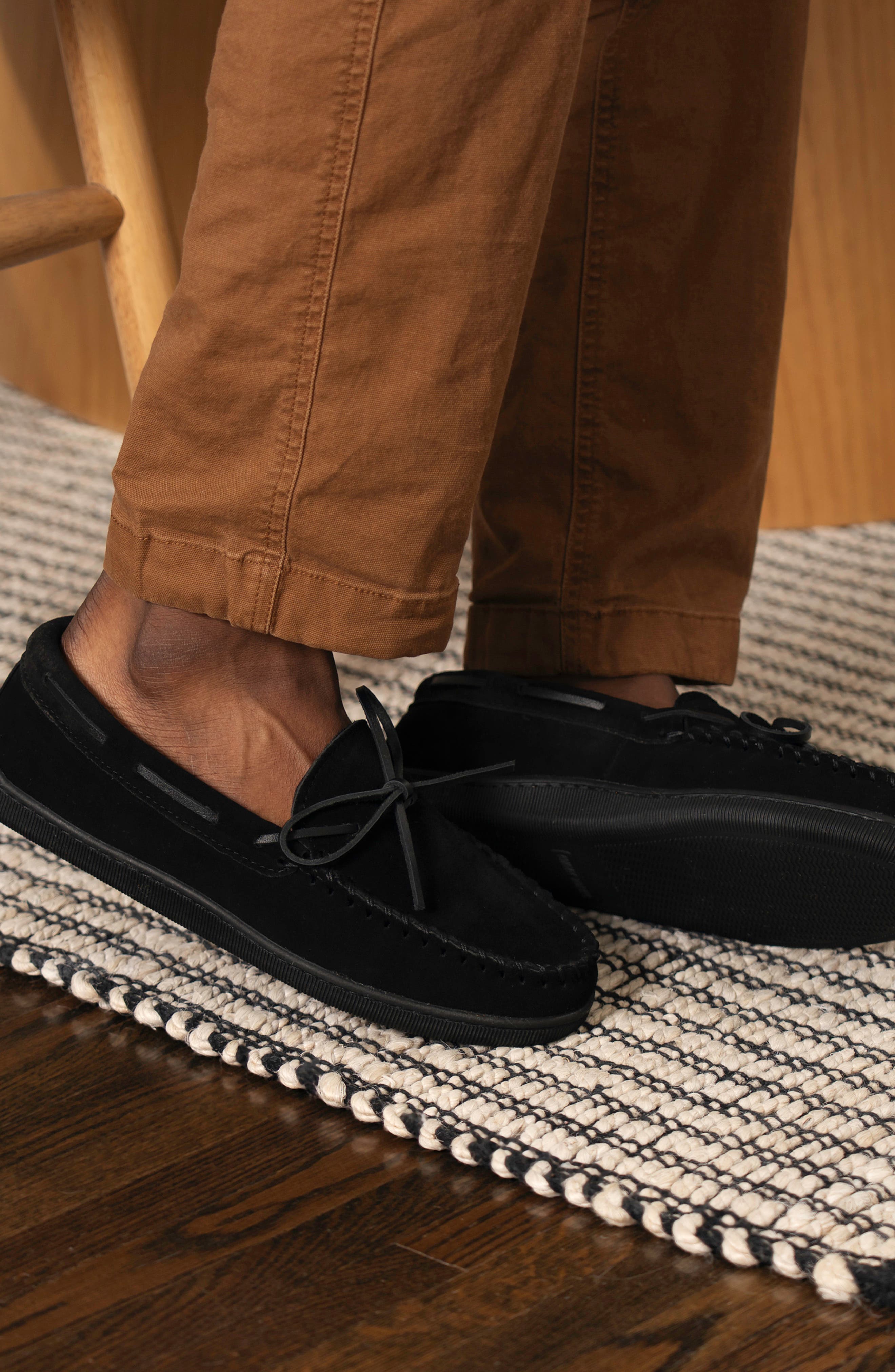 Minnetonka Lined Hardsole Slipper, Alternate, color, Black