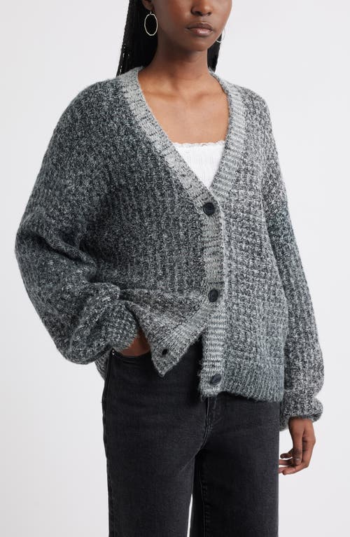 Treasure & Bond Textured V-neck Cardigan In Gray