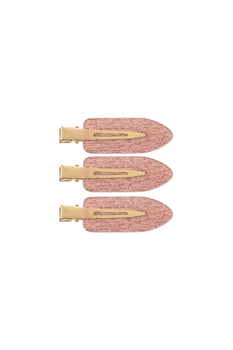 Glitter Creaseless Clip Set, Main, color, Pink