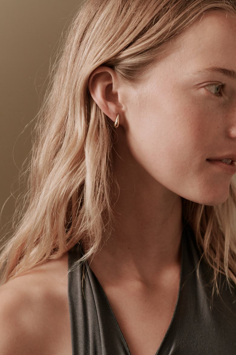 Asher Drop Studs, Alternate, color, Recycled Gold Vermeil