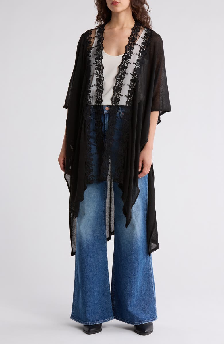 Vince Camuto Lace Trim Duster, Main, color,