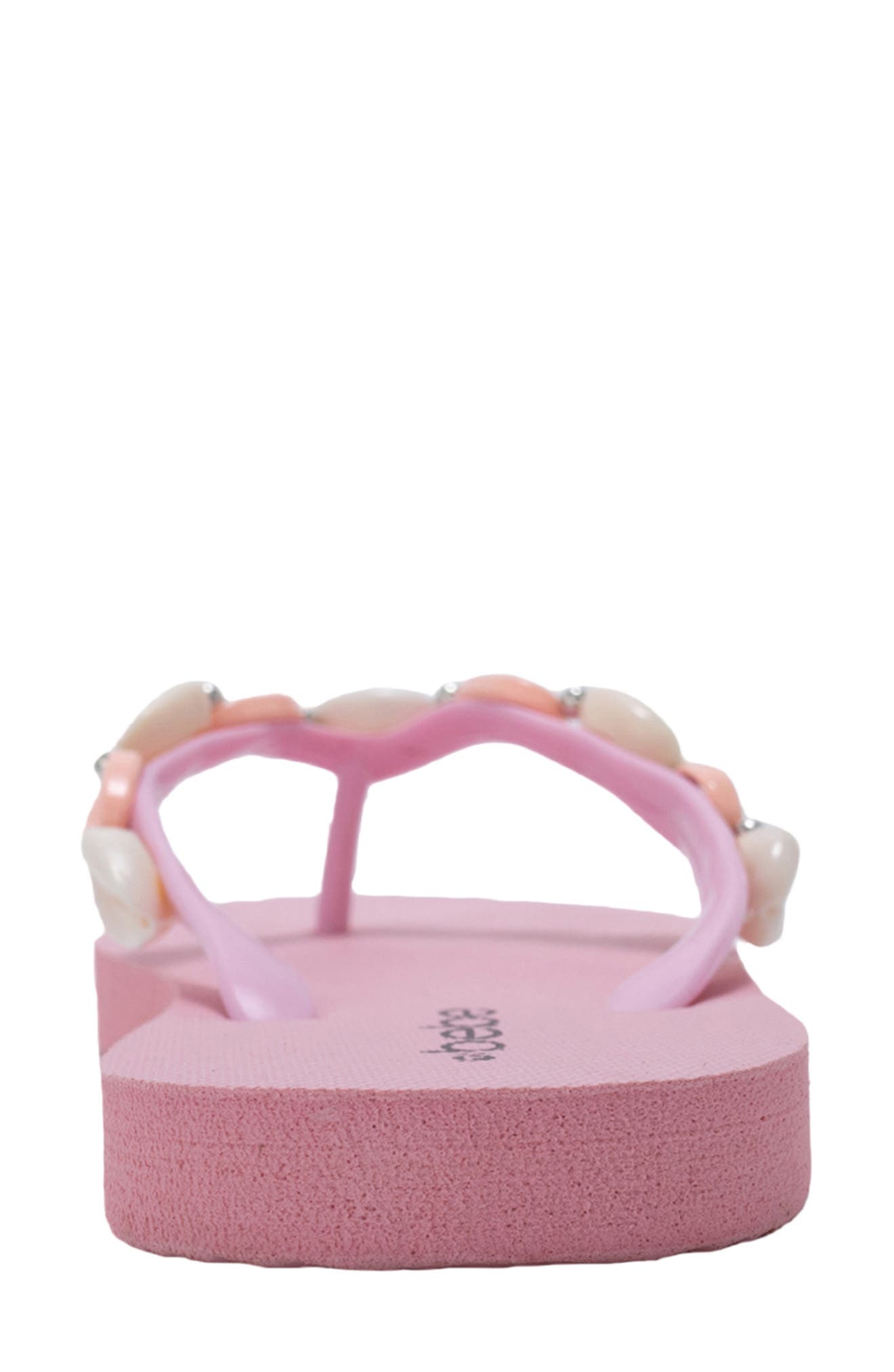 bebe Seashell Flip Flop, Alternate, color, Light Pink