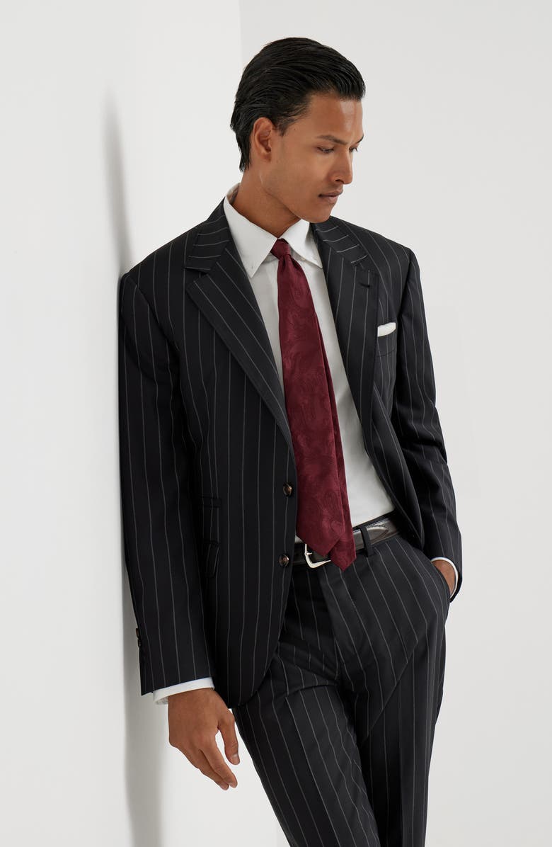 Brunello Cucinelli Virgin wool blazer, Alternate, color, Anthracite