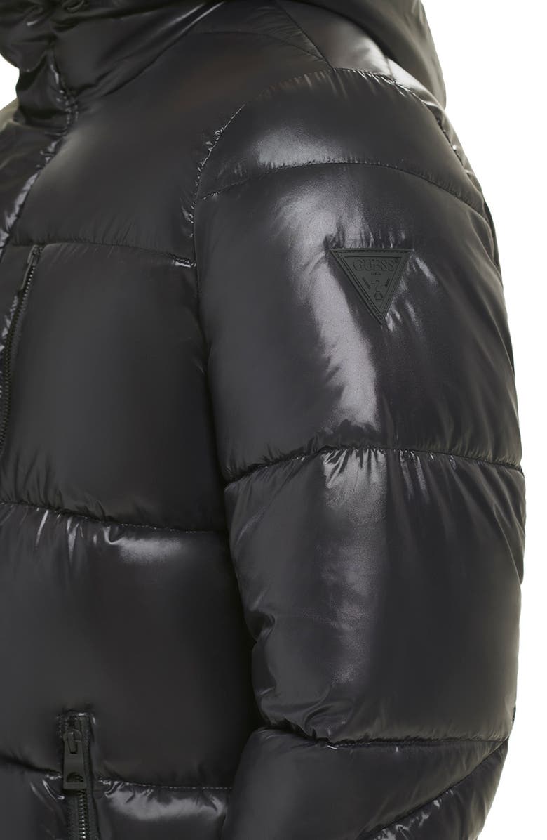 GUESS Long Puffer Coat, Alternate, color, 