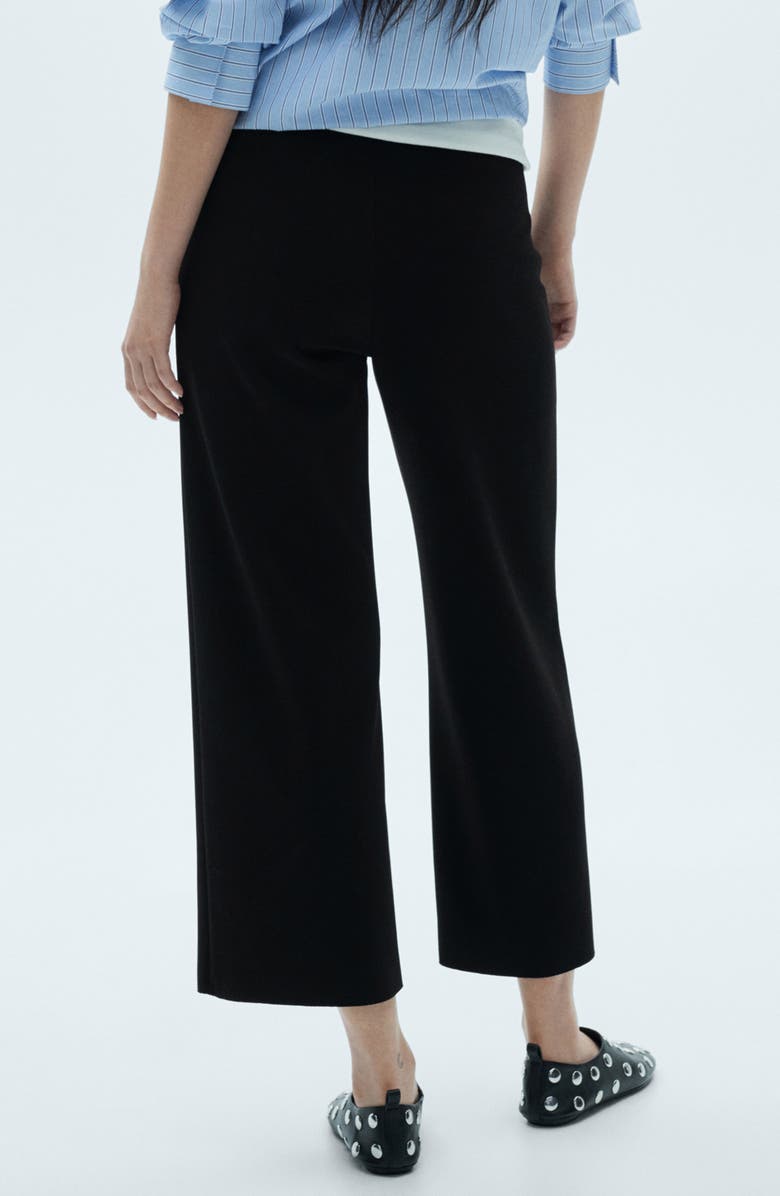 MANGO Flowy Wide Leg Crop Pants, Alternate, color,
