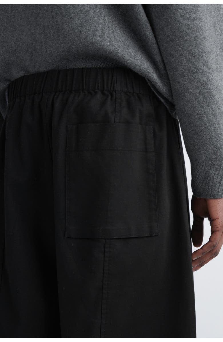 COS Cotton Cropped Barrel-Leg Pants, Alternate, color, Black