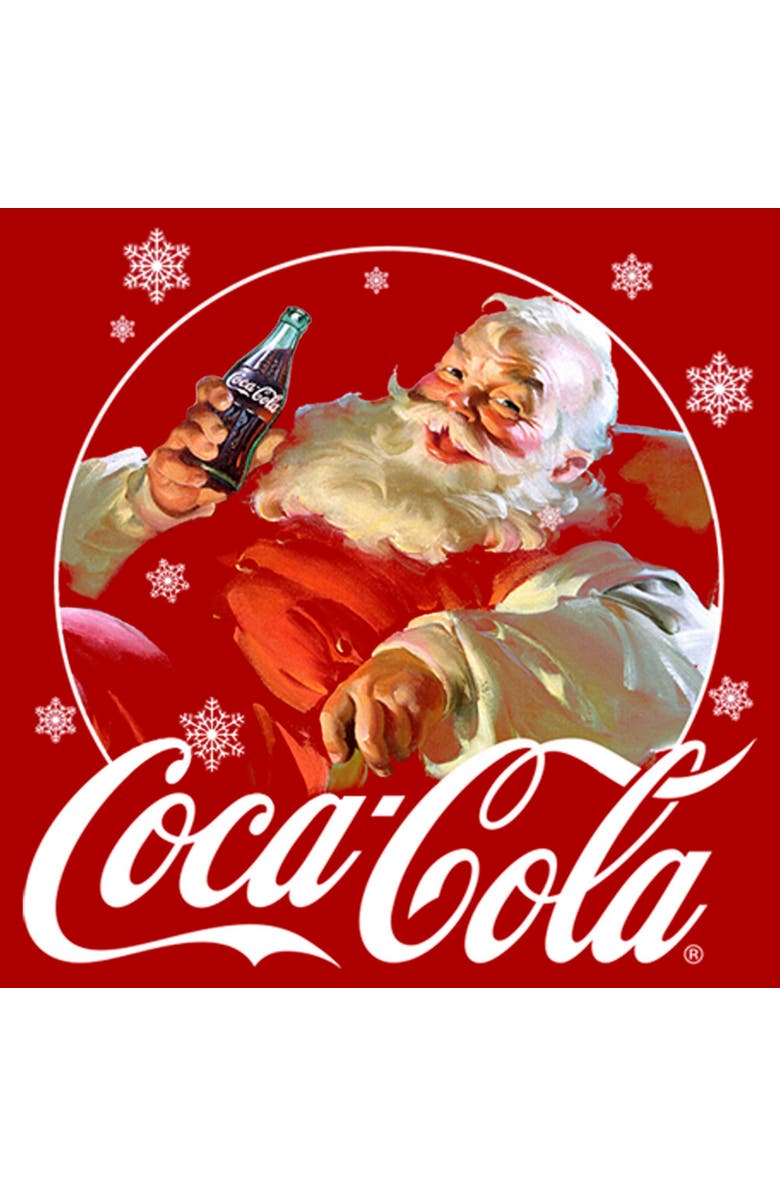 Coca Cola Men's Coca Cola Santa Snow Cola  Graphic T-Shirt, Alternate, color, Red