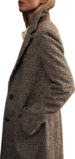 【nokcha】hounds tooth check coat チェスターコート Amazon.com: SOMTHRON Women's Houndstooth Trench Coat Notched