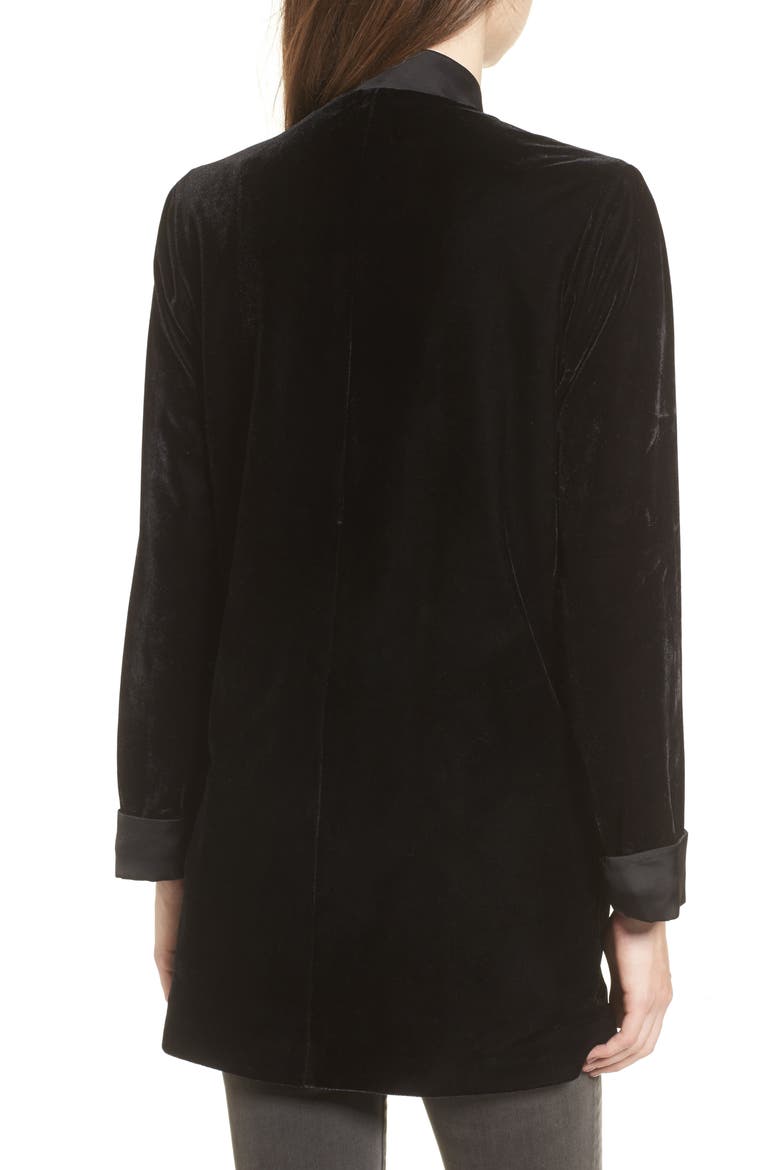 BB Dakota Curran Velvet Blazer, Alternate, color, BLACK