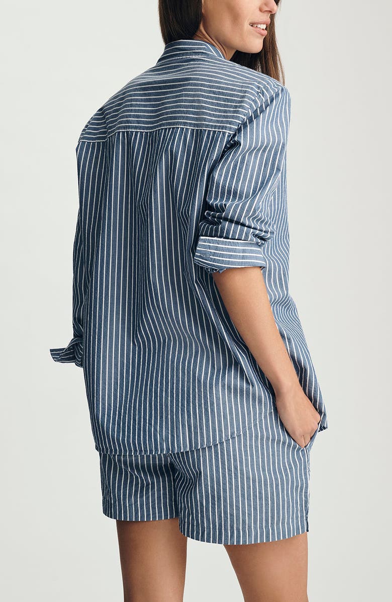 Mavi Jeans Stripe Relaxed Fit Stretch Cotton Button-Up Shirt, Alternate, color,