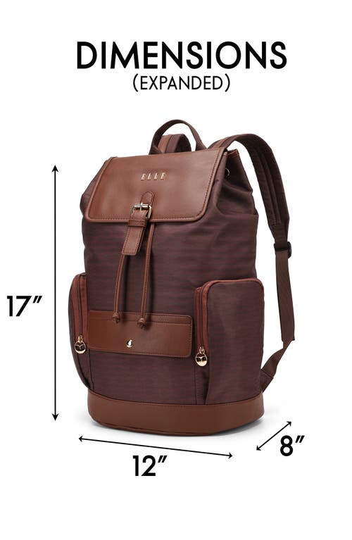 Elle Eleganza 25l Monogram Backpack In Brown