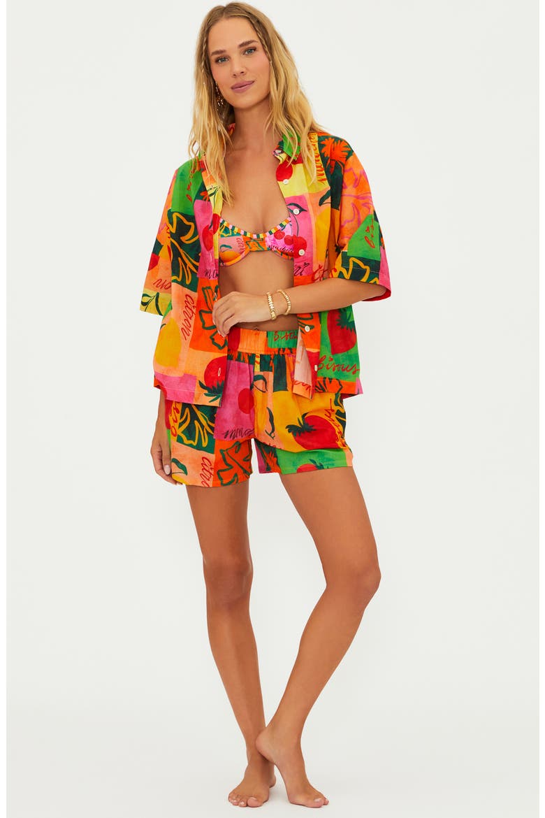 Rayah Cover-Up Shorts, Alternate, color, FRUIT MARKET