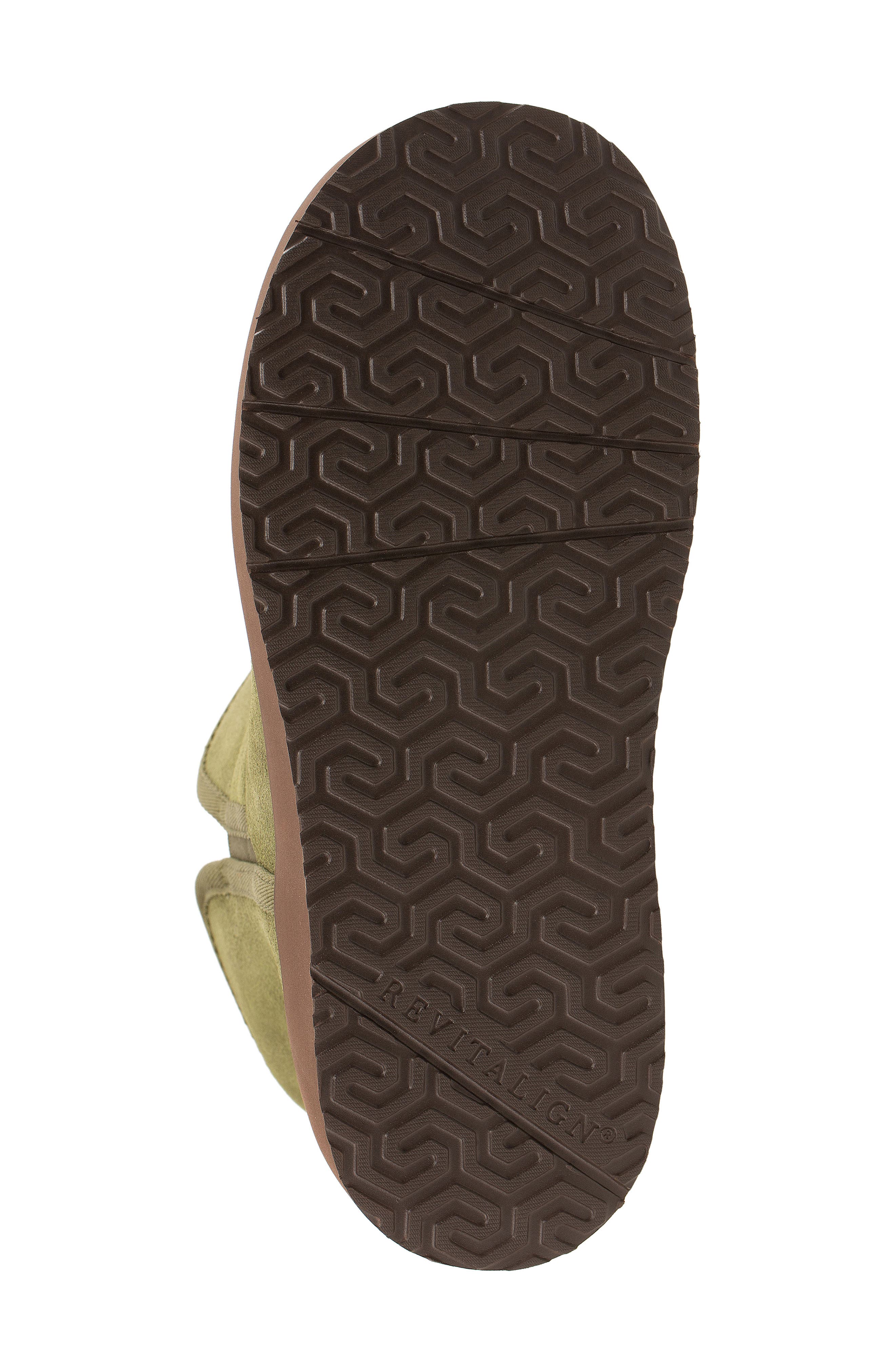 Fireside Faux Fur Lined Leather Bootie Slipper, Alternate, color, CAPULET OLIVE