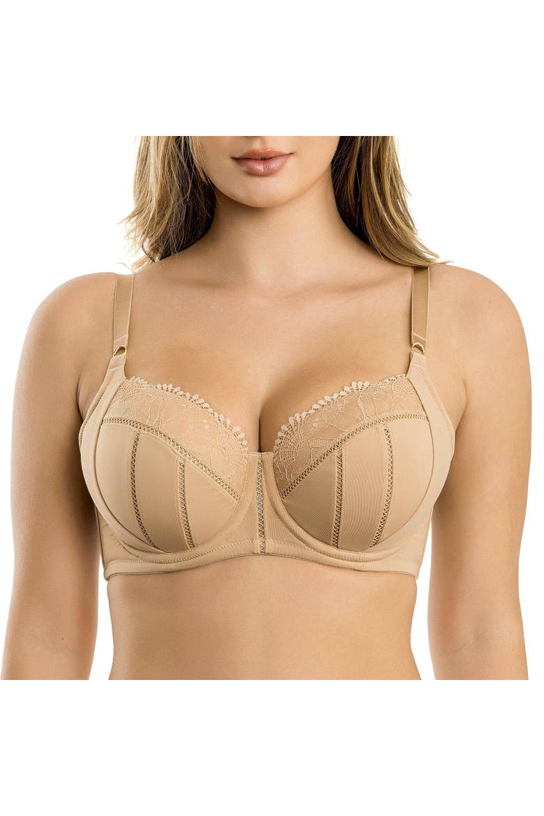 Charlene Padded Balconette Bra, Main, color, Warm Sand