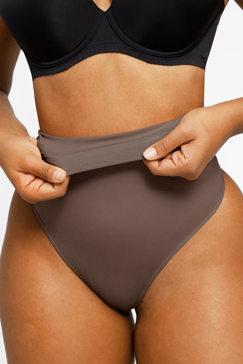 Eco Contour Seamless Shaping Panty, Alternate, color, Dark Brown