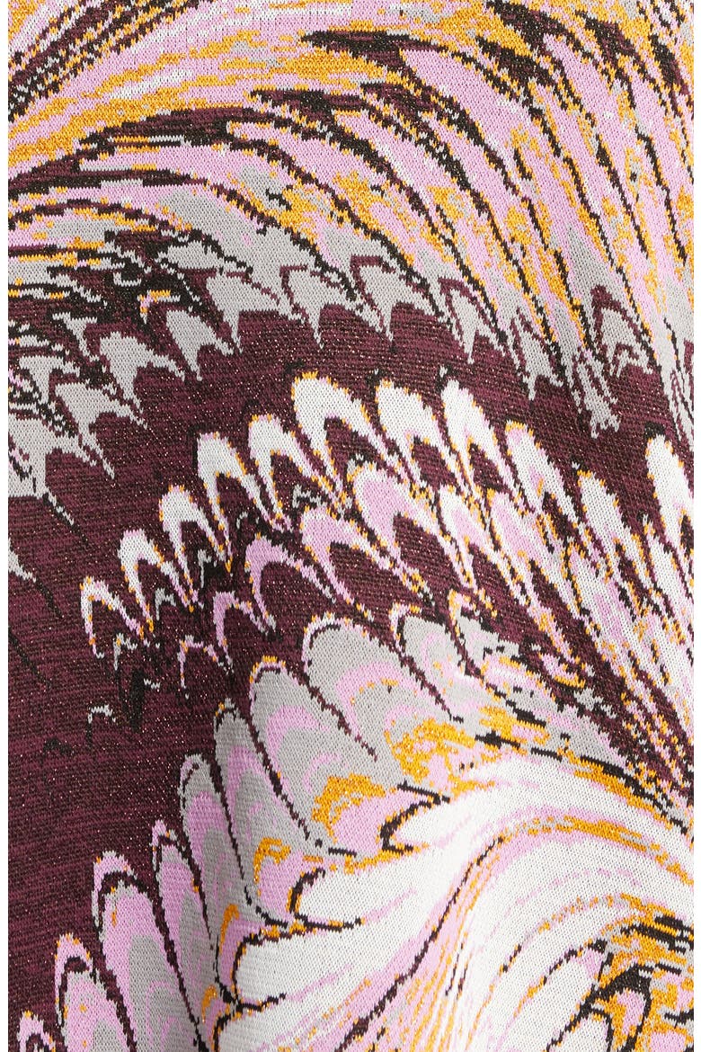 X Mary Katranzou Metallic Jacquard Tunic Sweater, Alternate, color, PINK MULTI