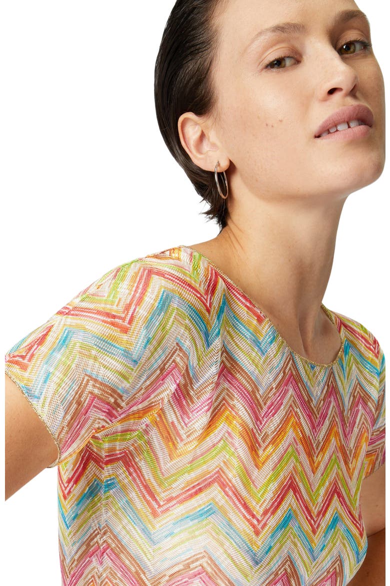 Printed Tulle Crop Top, Alternate, color, Multicoloured