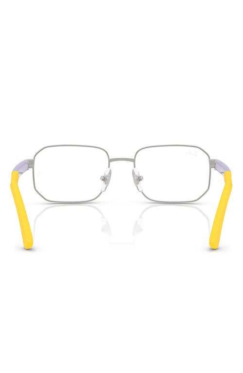 Ray Ban Ray-ban Kids' 48mm Irregular Optical Glasses In Silver