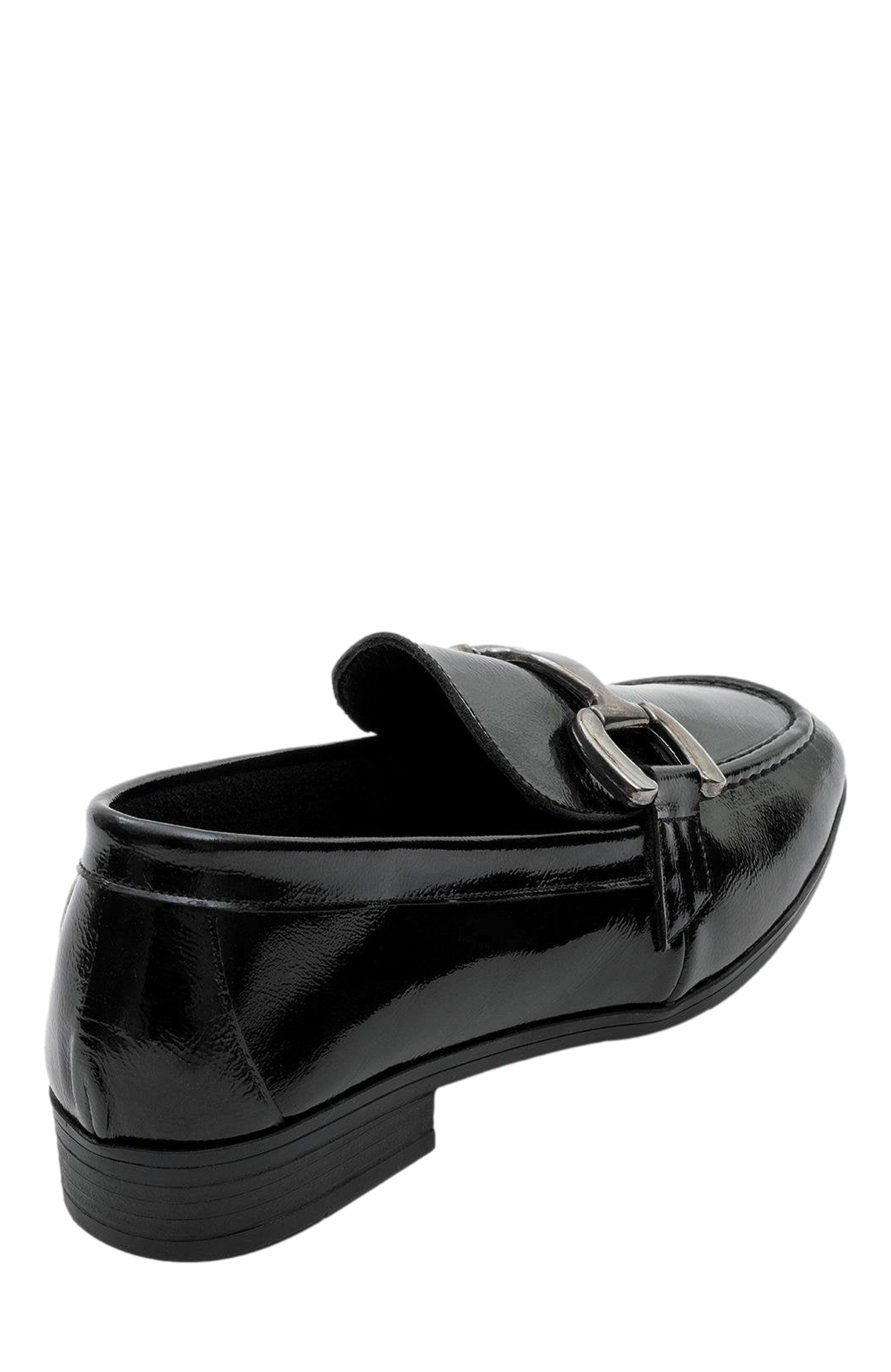 Forever & Always Shoes Rous Leather Bit Loafer, Alternate, color, Black Patent Leather