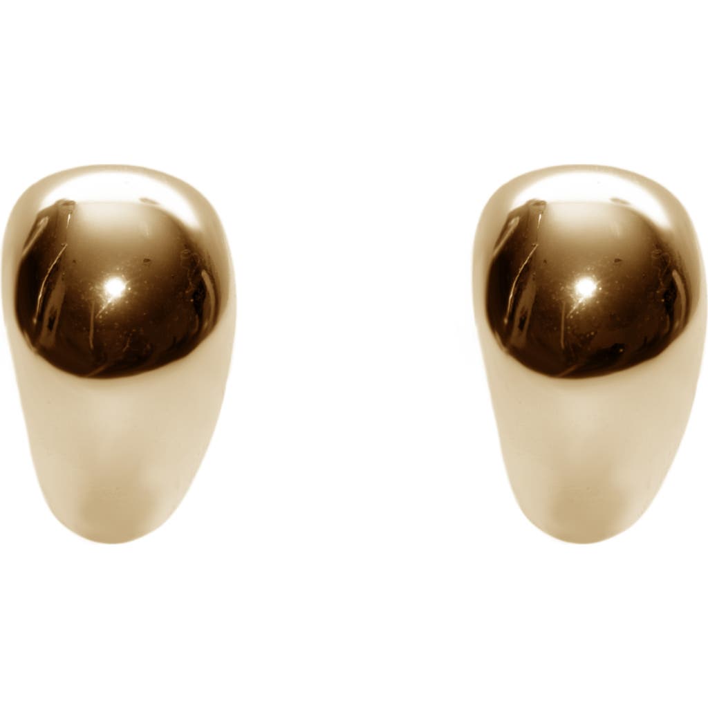 Argento Vivo Sterling Silver Chubby Hoop Earrings In Gold