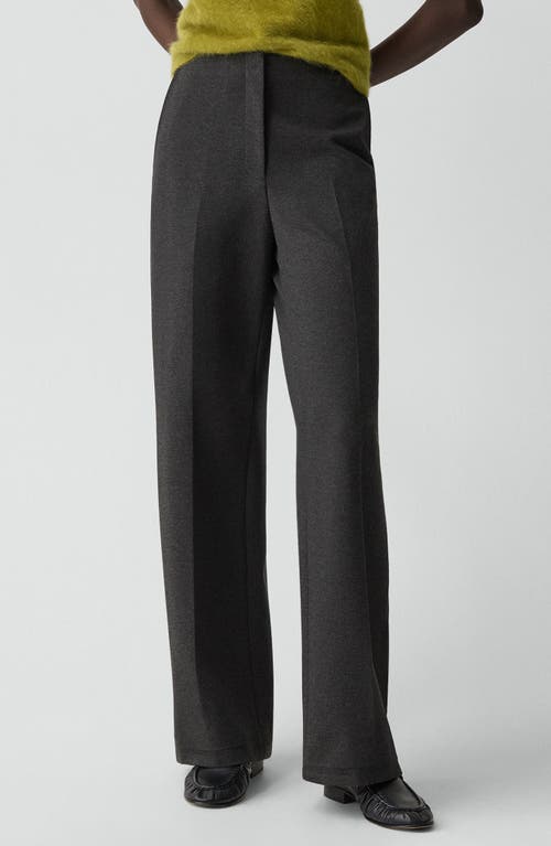 Theory Mélange Wide Leg Pants In Gray